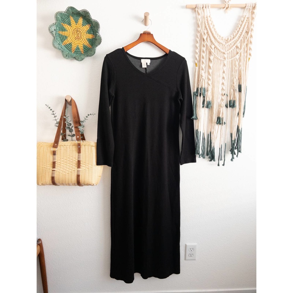 J. Jill Black Knit Maxi Dress